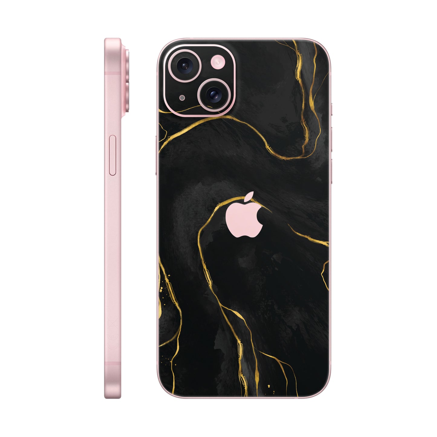 Folie de protectie iPhone 15 Plus, eSkins Signature, Skin Golden Onyx