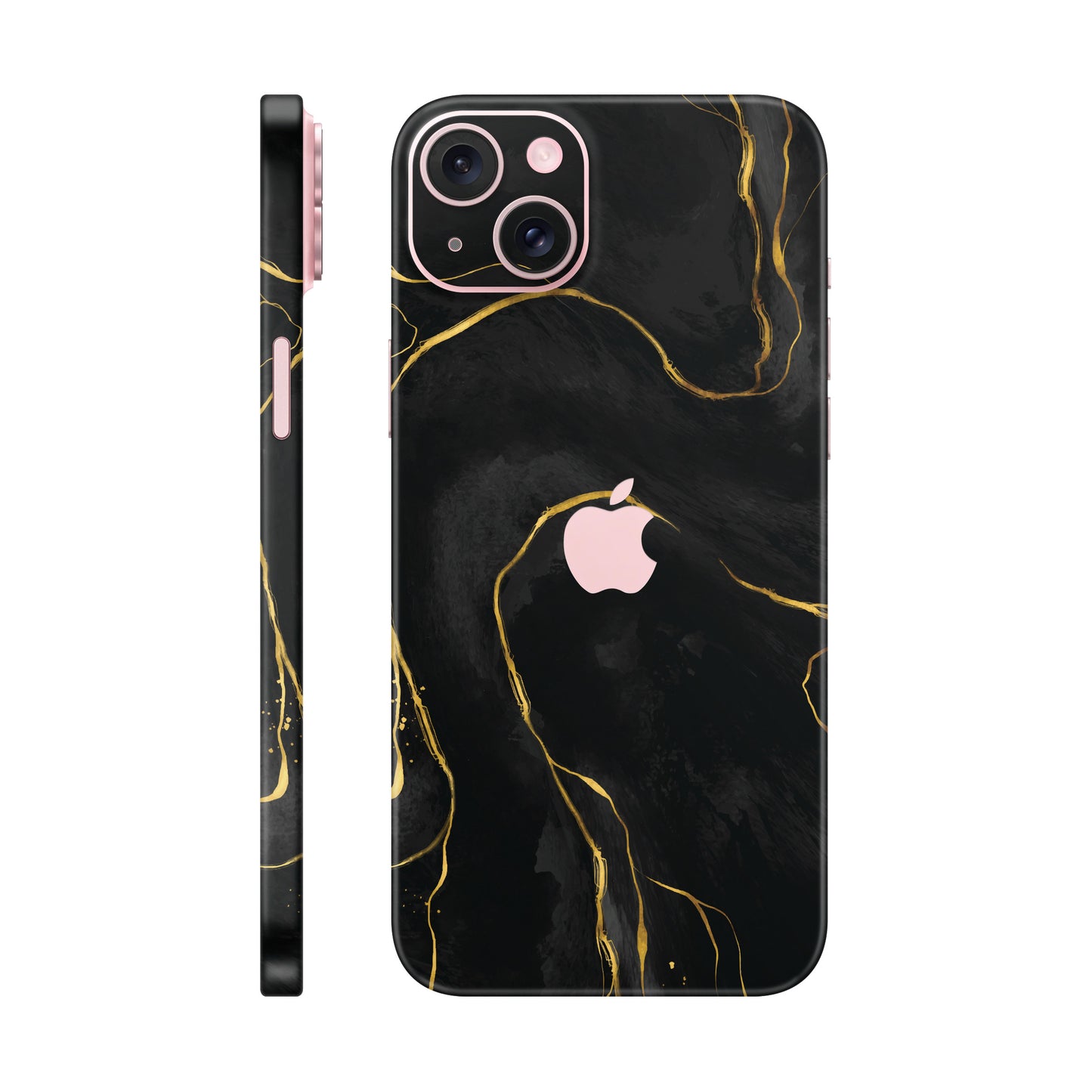 Folie de protectie iPhone 15 Plus, eSkins Signature, Skin Golden Onyx