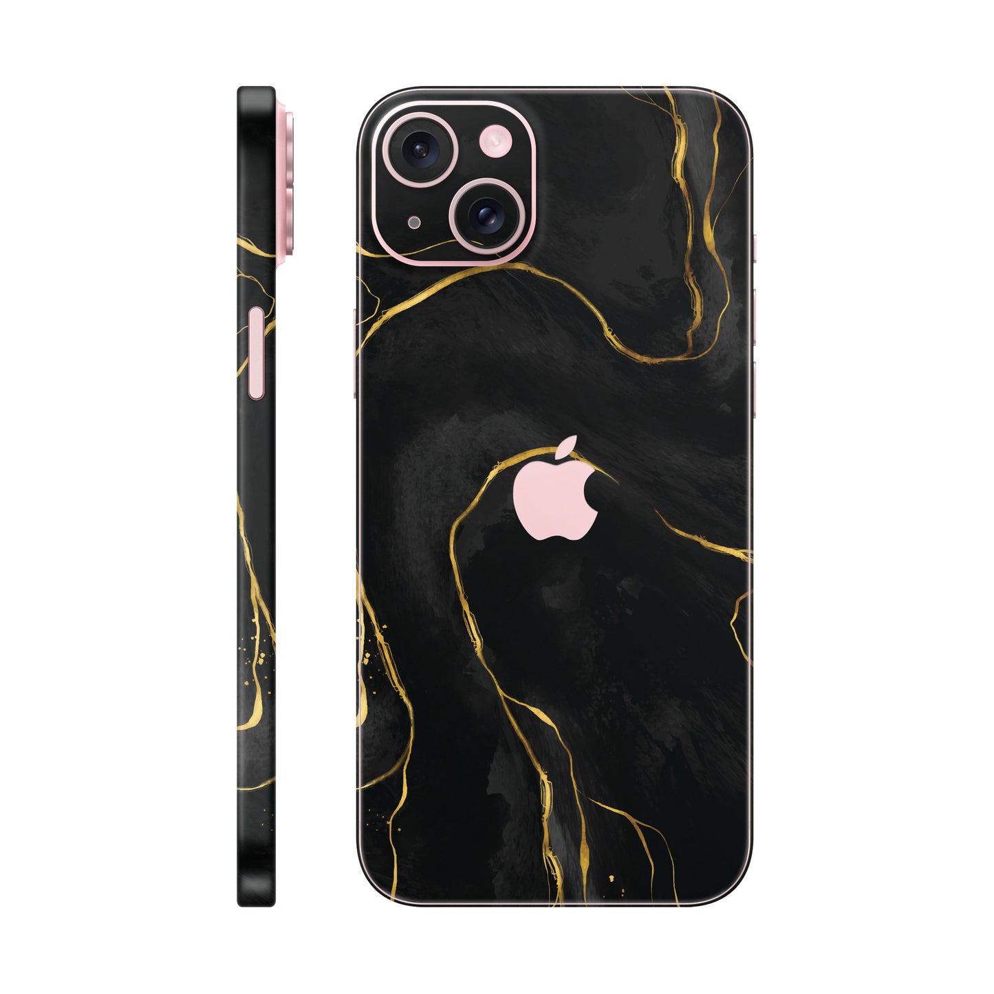 Folie de protectie iPhone 15 Plus, eSkins Signature, Skin Golden Onyx