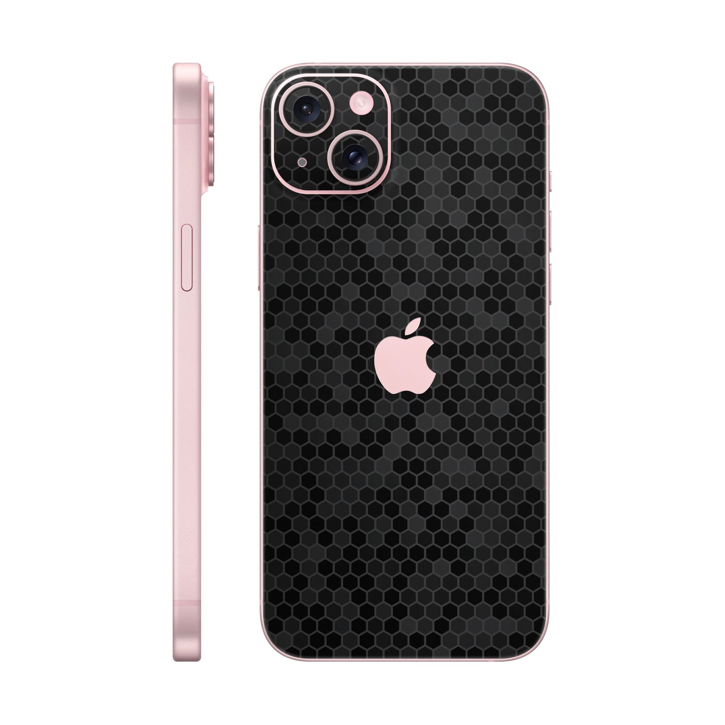 Skin iPhone 15 Plus, Honeycomb 3D Black