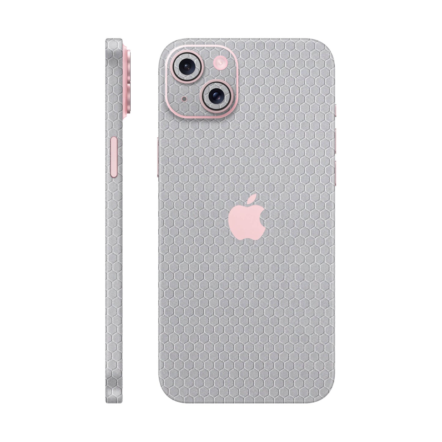 Skin iPhone 15 Plus, Honeycomb 3D Grey