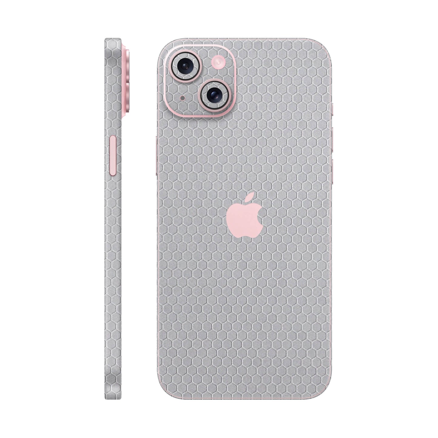 Skin iPhone 15 Plus, Honeycomb 3D Grey