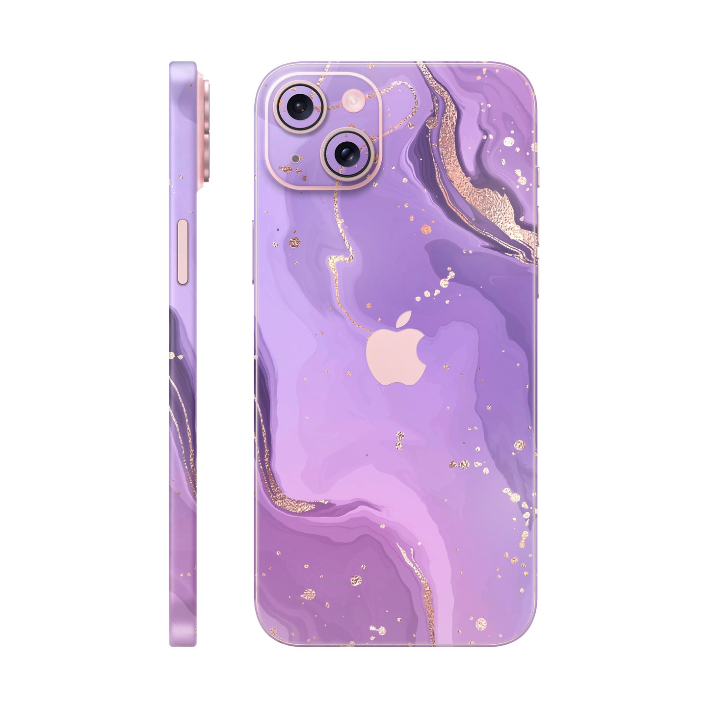 Folie de protectie iPhone 15 Plus, eSkins Signature, Skin Lavender Swirl