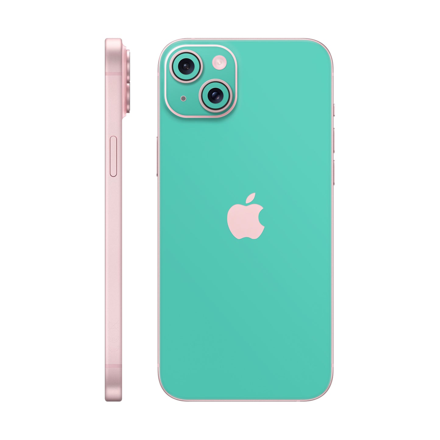 Folie de protectie iPhone 15 Plus, eSkins Unique, Skin Mat Verde Menta