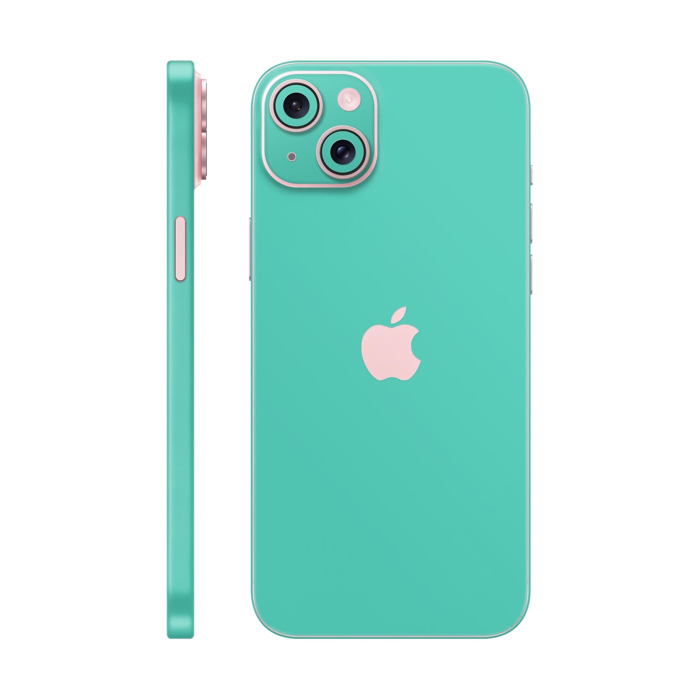 Folie de protectie iPhone 15 Plus, eSkins Unique, Skin Mat Verde Menta