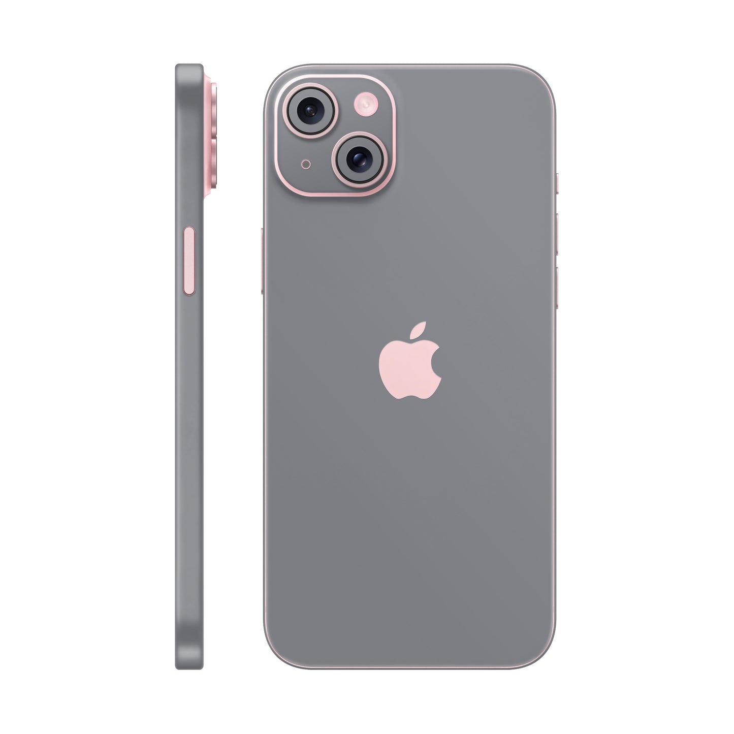 Folie de protectie iPhone 15 Plus, eSkins Unique, Skin Mat Gri