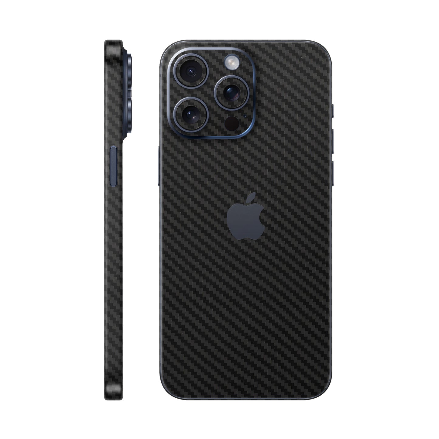 Folie de protectie iPhone 15 Pro Max, eSkins Elegans, Skin Carbon Negru