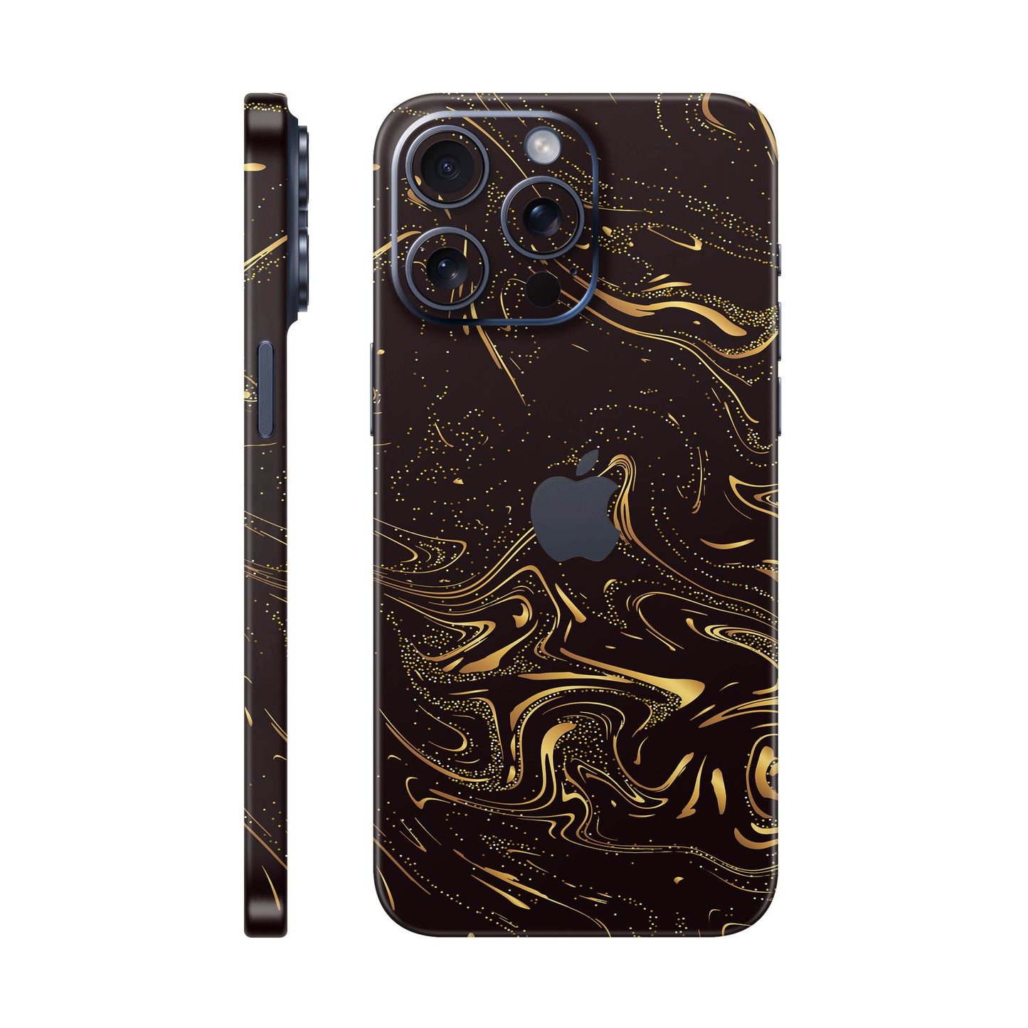 Folie de protectie iPhone 15 Pro Max, eSkins Signature, Golden Noir