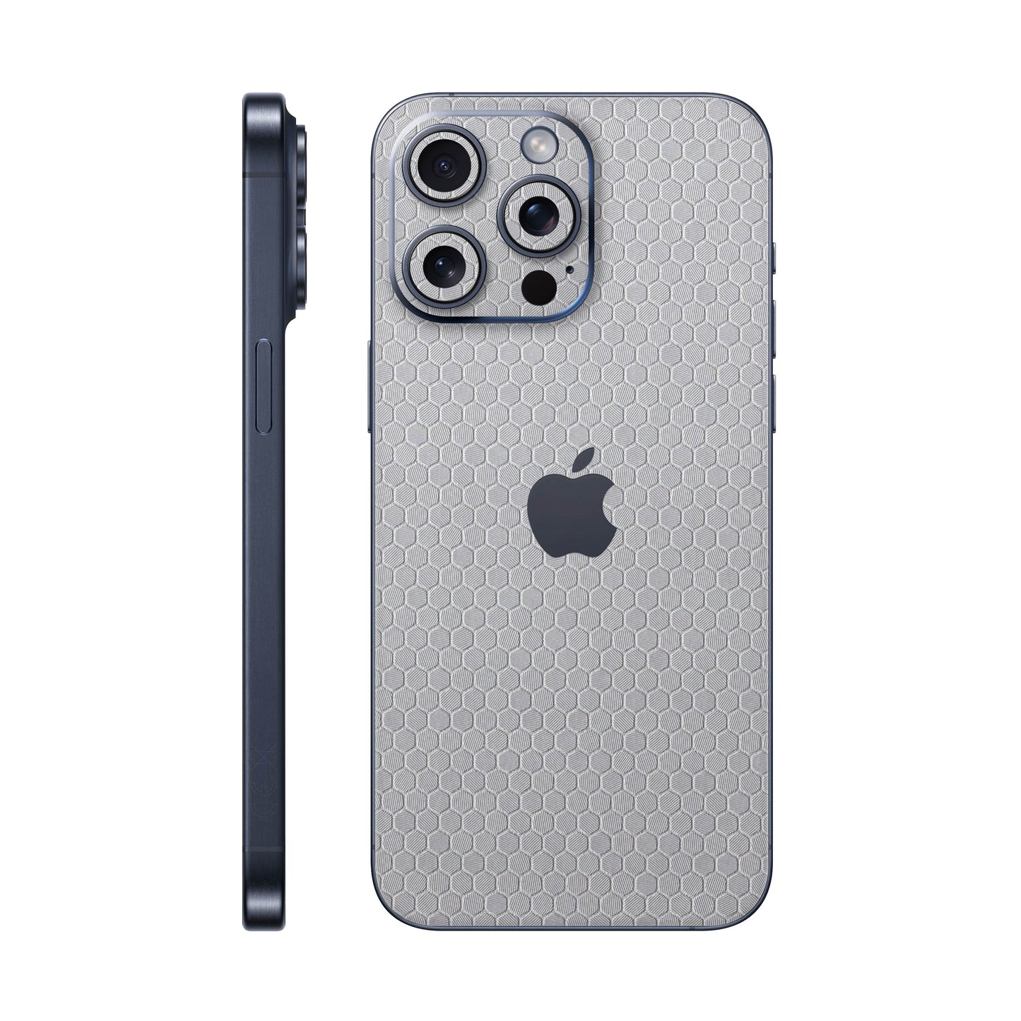 Folie de protectie iPhone 15 Pro Max, eSkins Elegans, Skin Honeycomb Gri