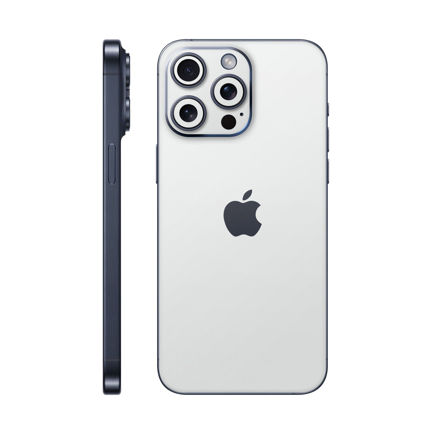 Folie de protectie iPhone 15 Pro Max, eSkins Unique, Skin Mat Alb