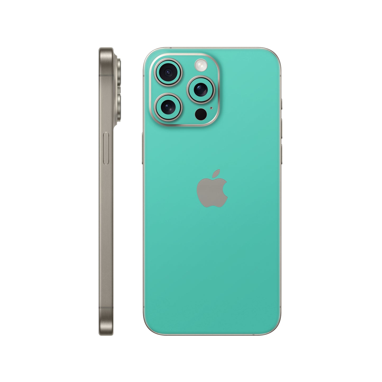 Folie de protectie iPhone 15 Pro, eSkins Unique, Skin Mat Verde Menta