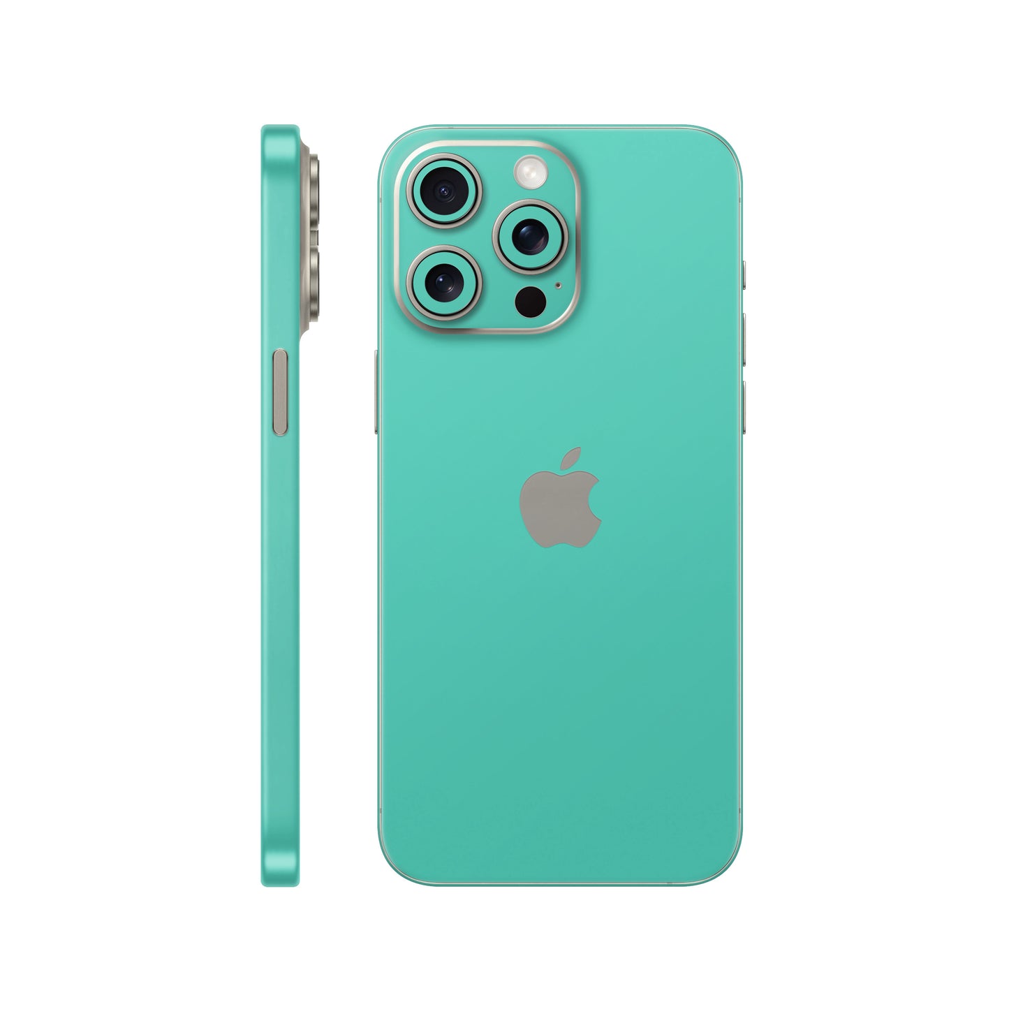 Folie de protectie iPhone 15 Pro, eSkins Unique, Skin Mat Verde Menta