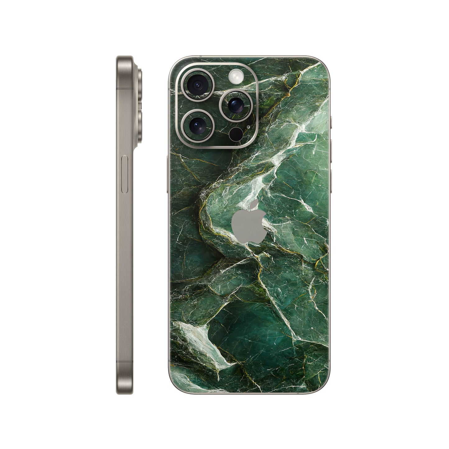 Folie de protectie iPhone 15 Pro, eSkins Signature, Mystic Emerald