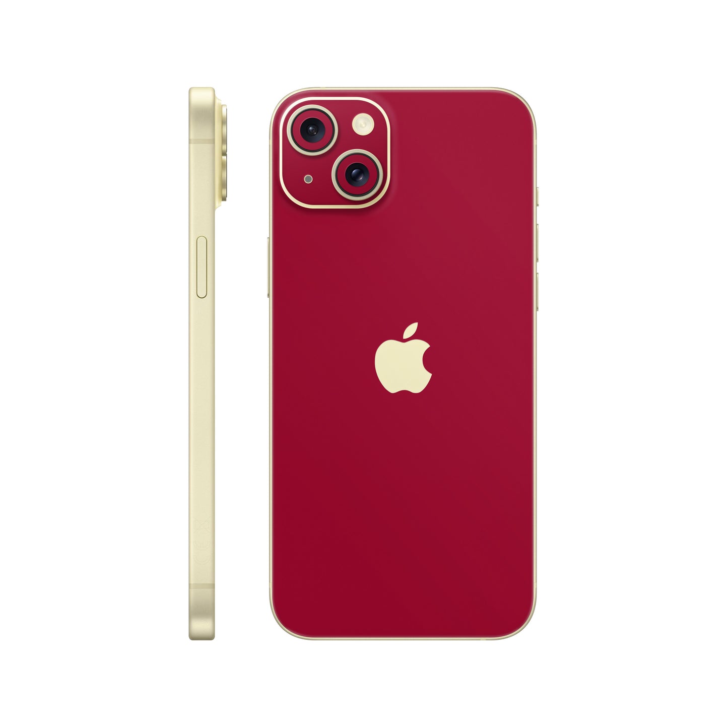 Folie de protectie iPhone 15, eSkins Unique, Skin Mat Rosu