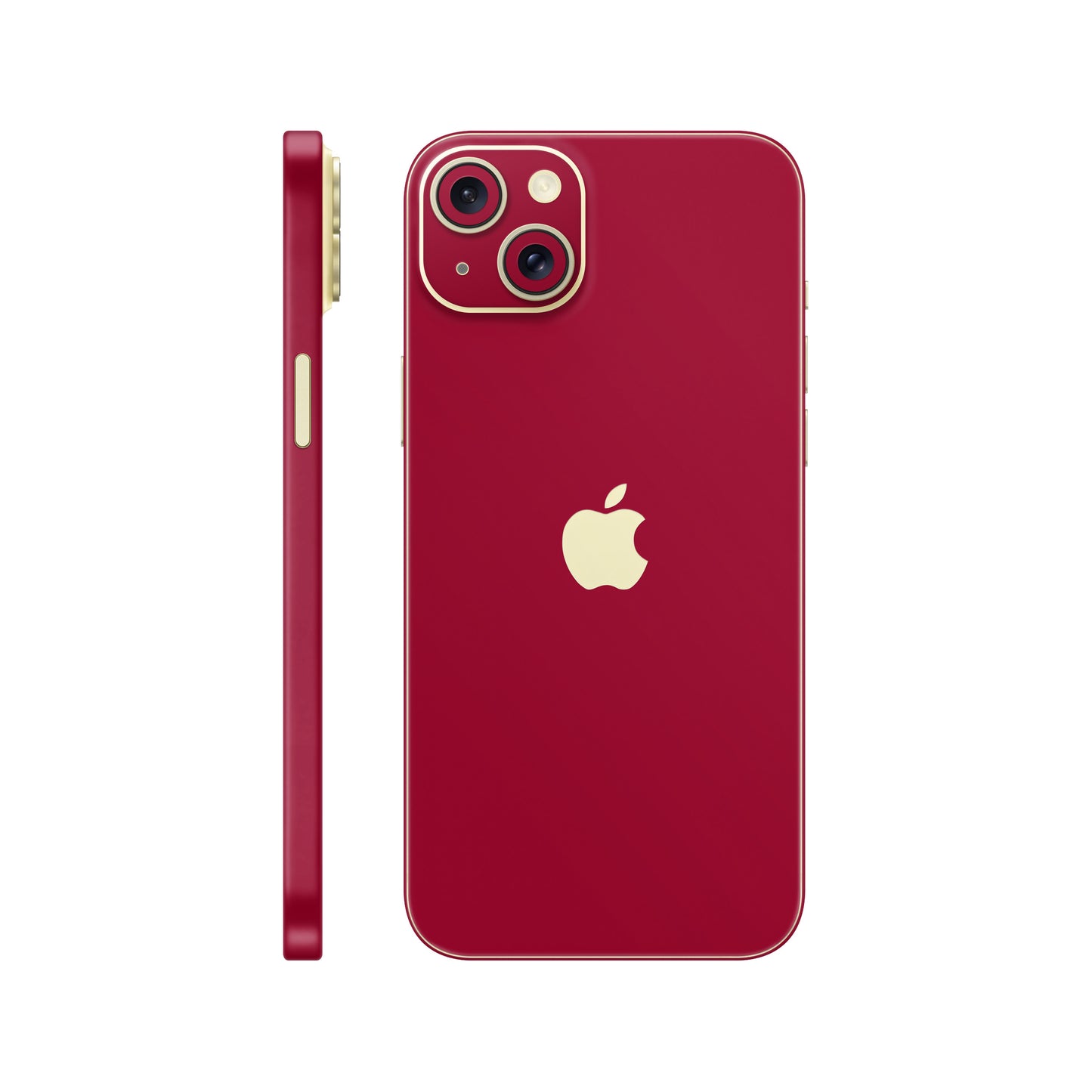 Folie de protectie iPhone 15, eSkins Unique, Skin Mat Rosu