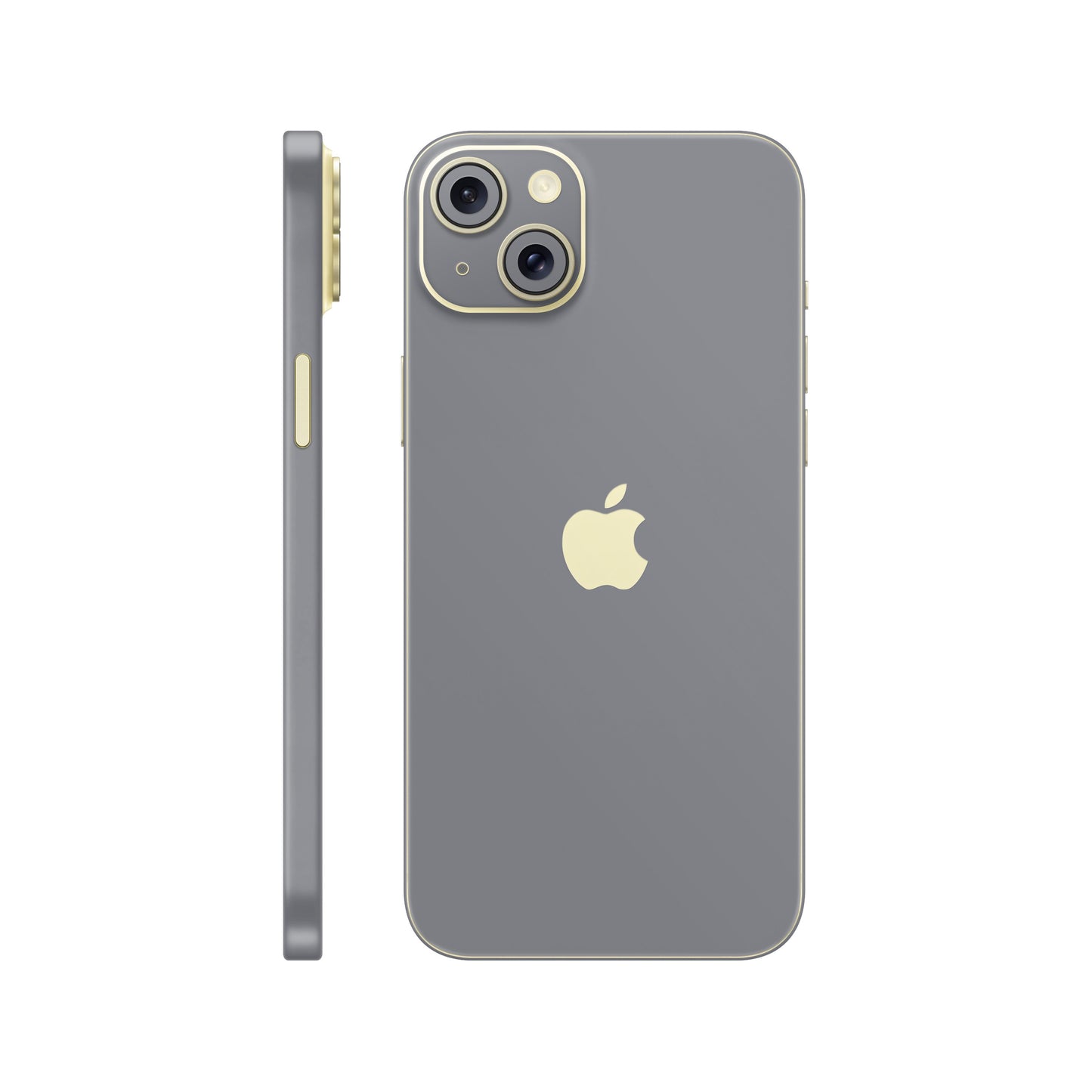 Folie de protectie iPhone 15, eSkins Unique, Skin Mat Gri