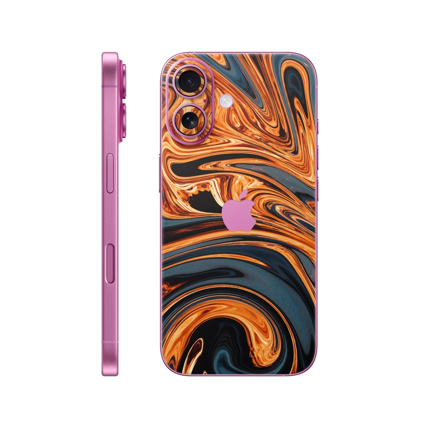 Folie de protectie iPhone 16, eSkins Signature, Skin Amber Blaze