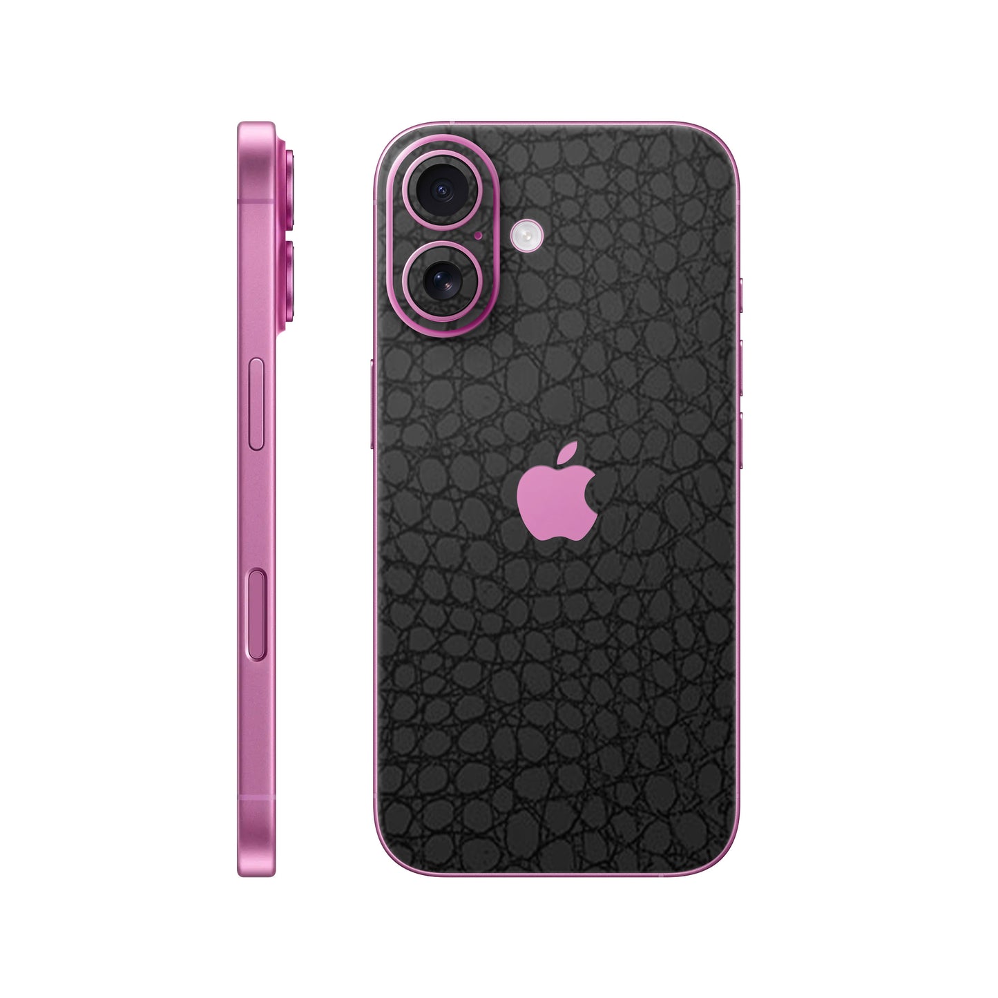 Folie de protectie iPhone 16, eSkins Elegans, Skin Croco Negru