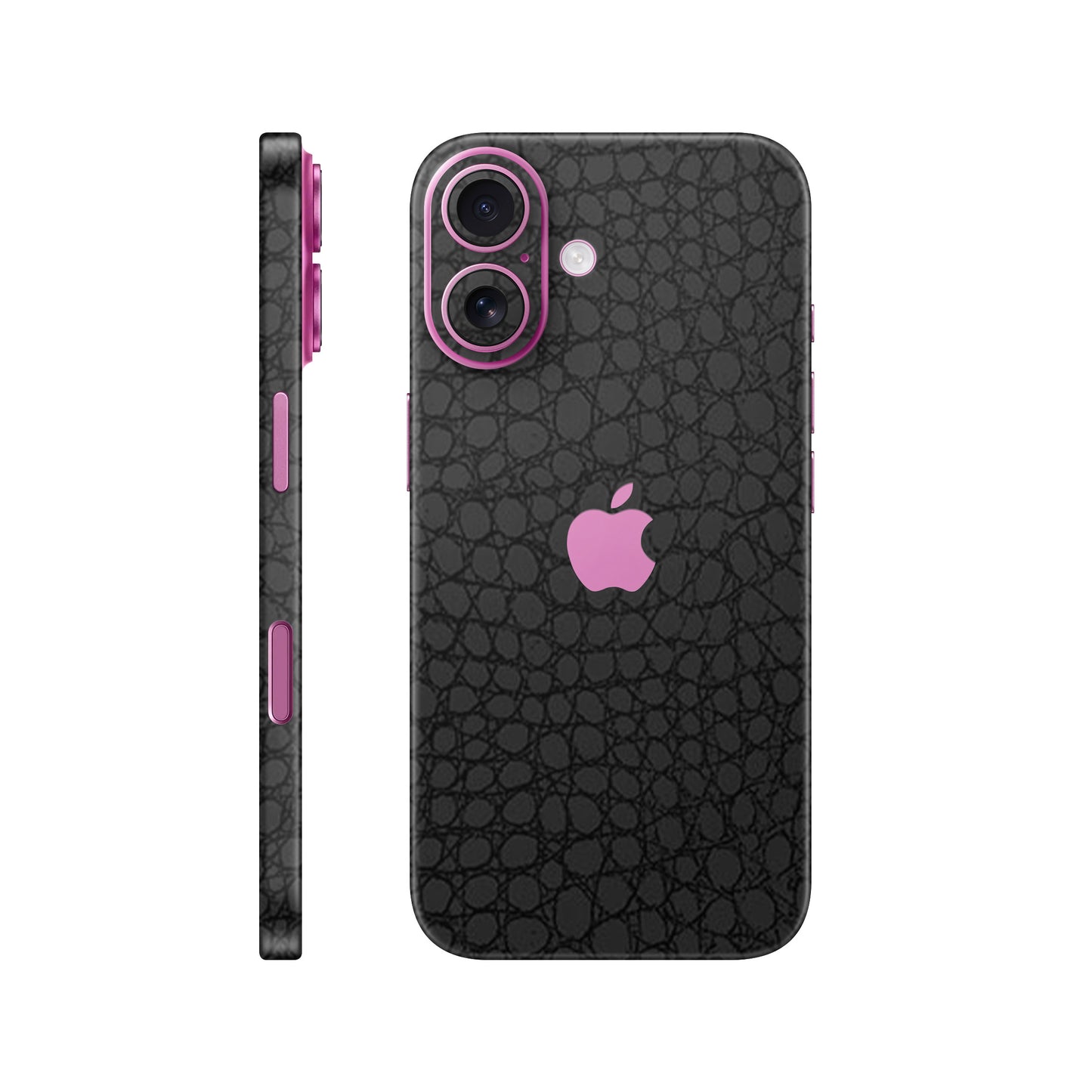 Folie de protectie iPhone 16, eSkins Elegans, Skin Croco Negru