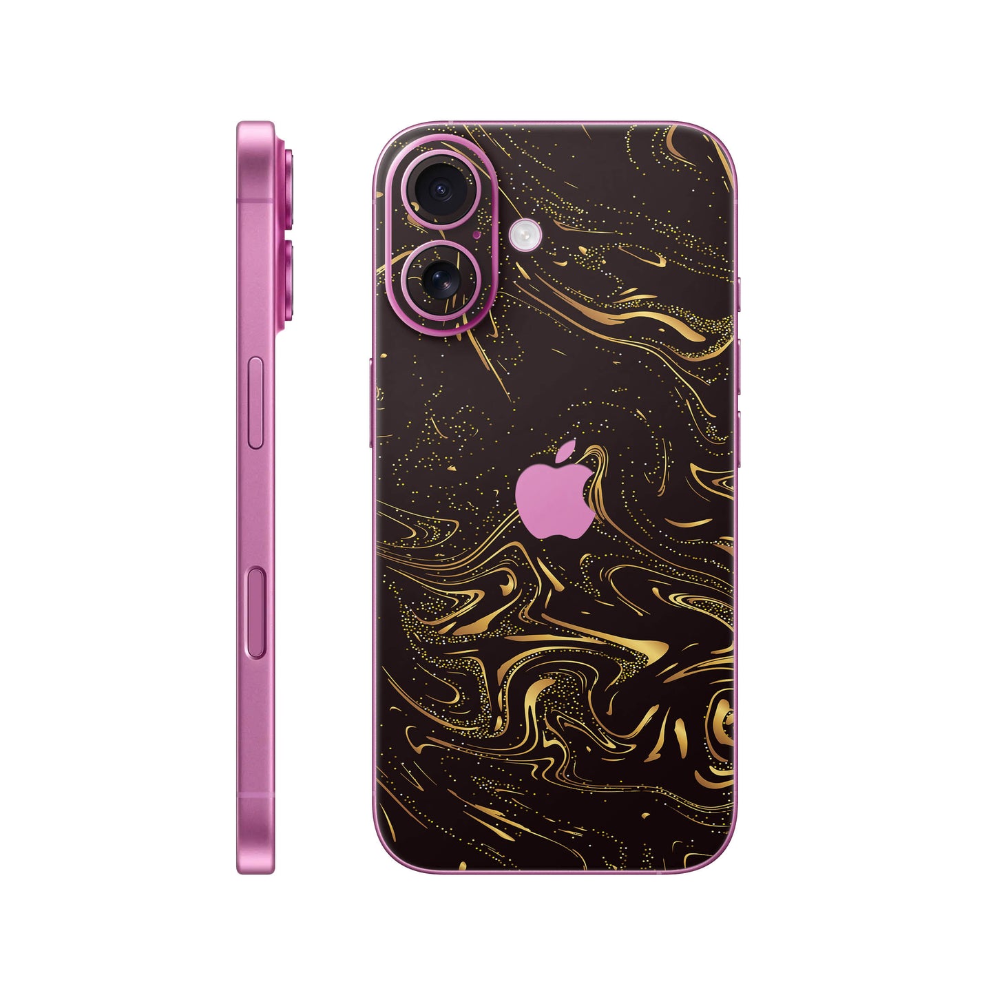 Folie de protectie iPhone 16, eSkins Signature, Golden Noir
