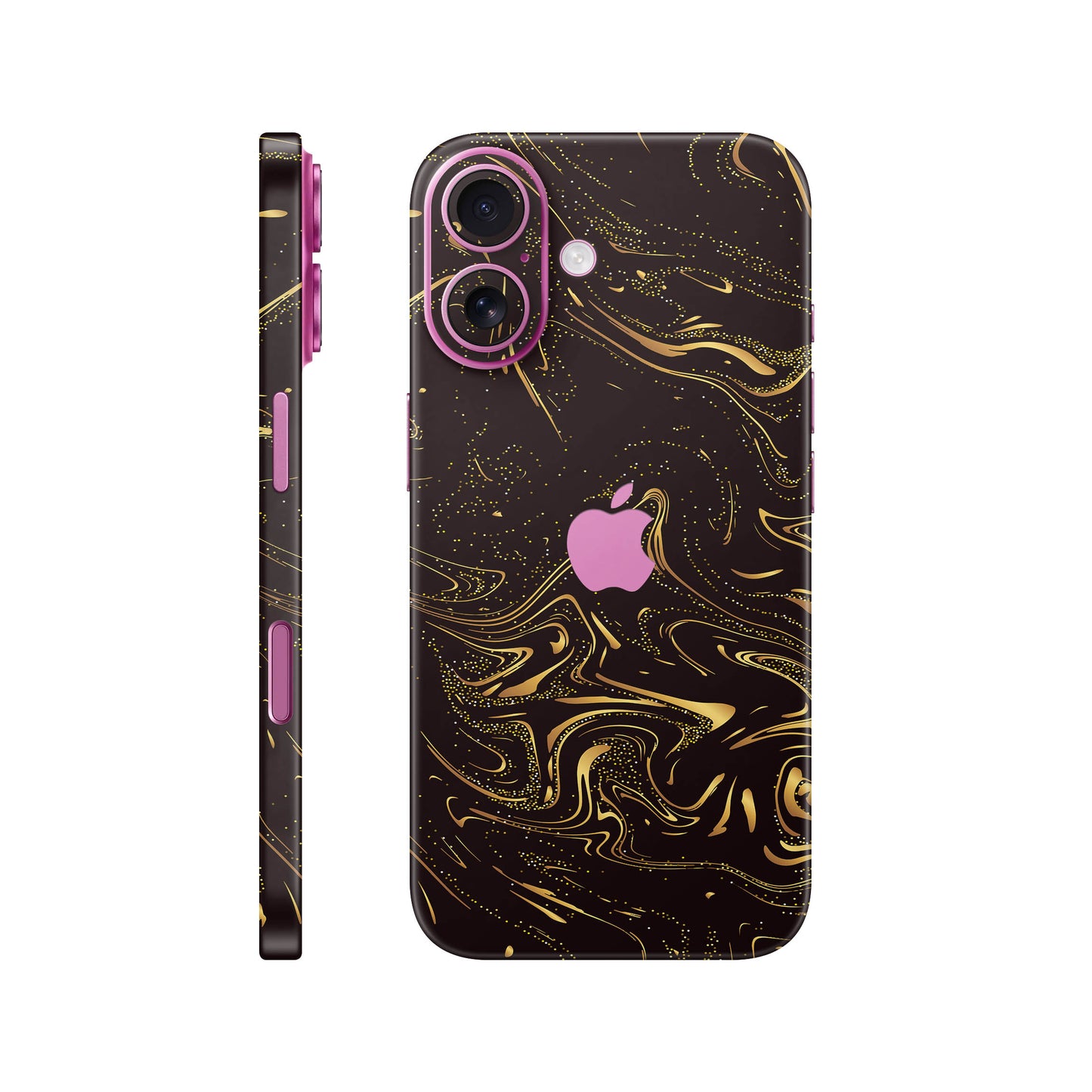 Folie de protectie iPhone 16, eSkins Signature, Golden Noir