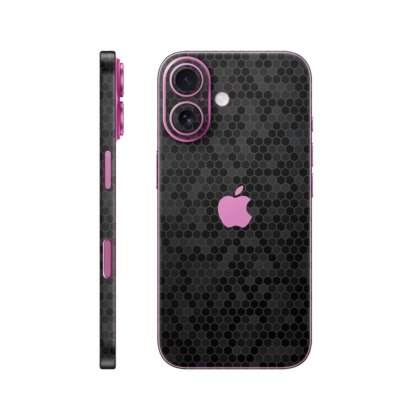 Folie de protectie iPhone 16, eSkins Elegans, Skin Honeycomb Negru
