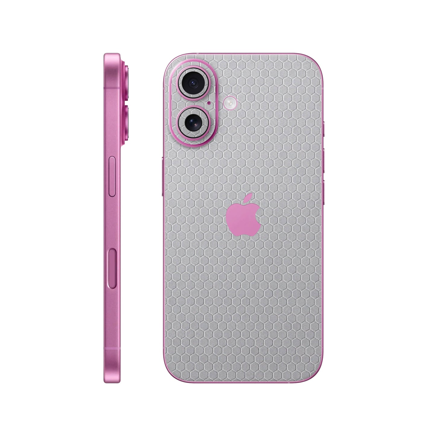 Folie de protectie iPhone 16, eSkins Elegans, Skin Honeycomb Gri