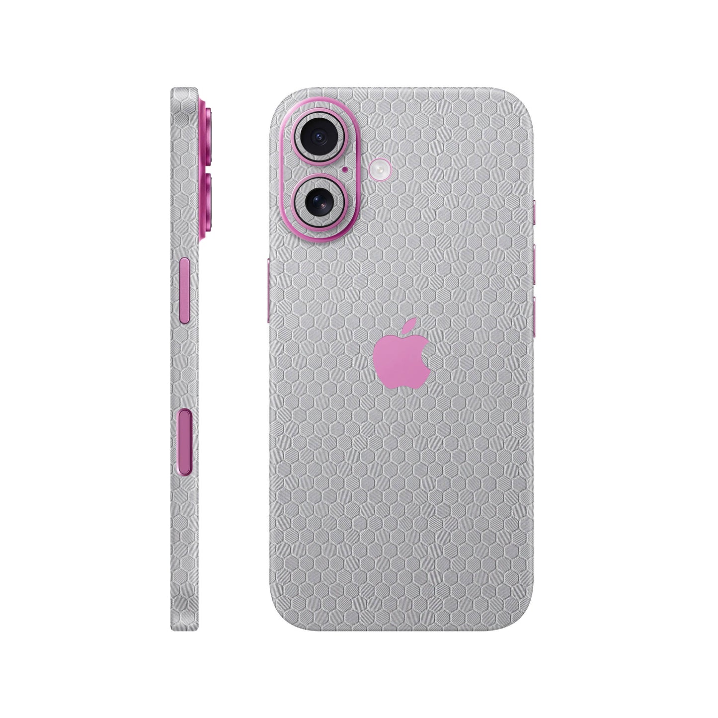 Folie de protectie iPhone 16, eSkins Elegans, Skin Honeycomb Gri