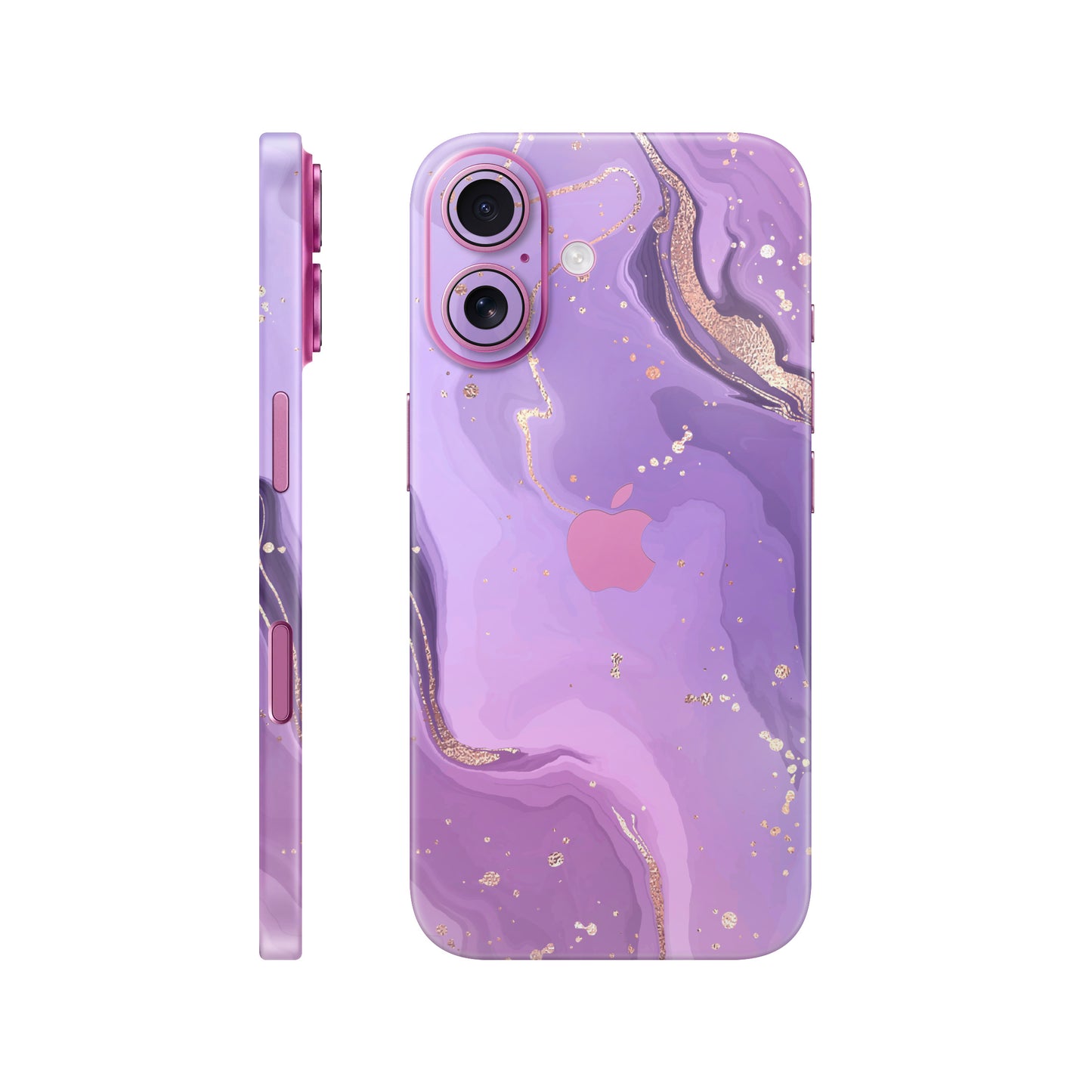Folie de protectie iPhone 16, eSkins Signature, Skin Lavender Swirl