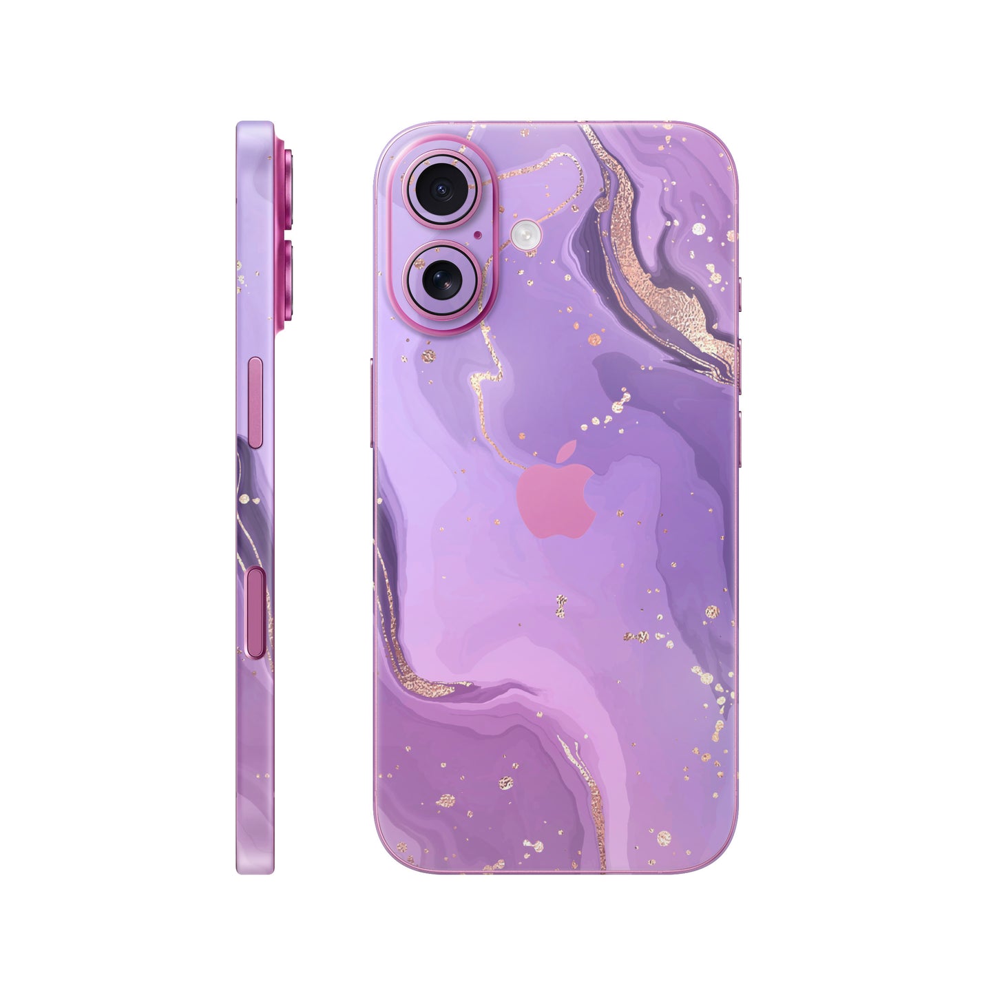 Folie de protectie iPhone 16, eSkins Signature, Skin Lavender Swirl
