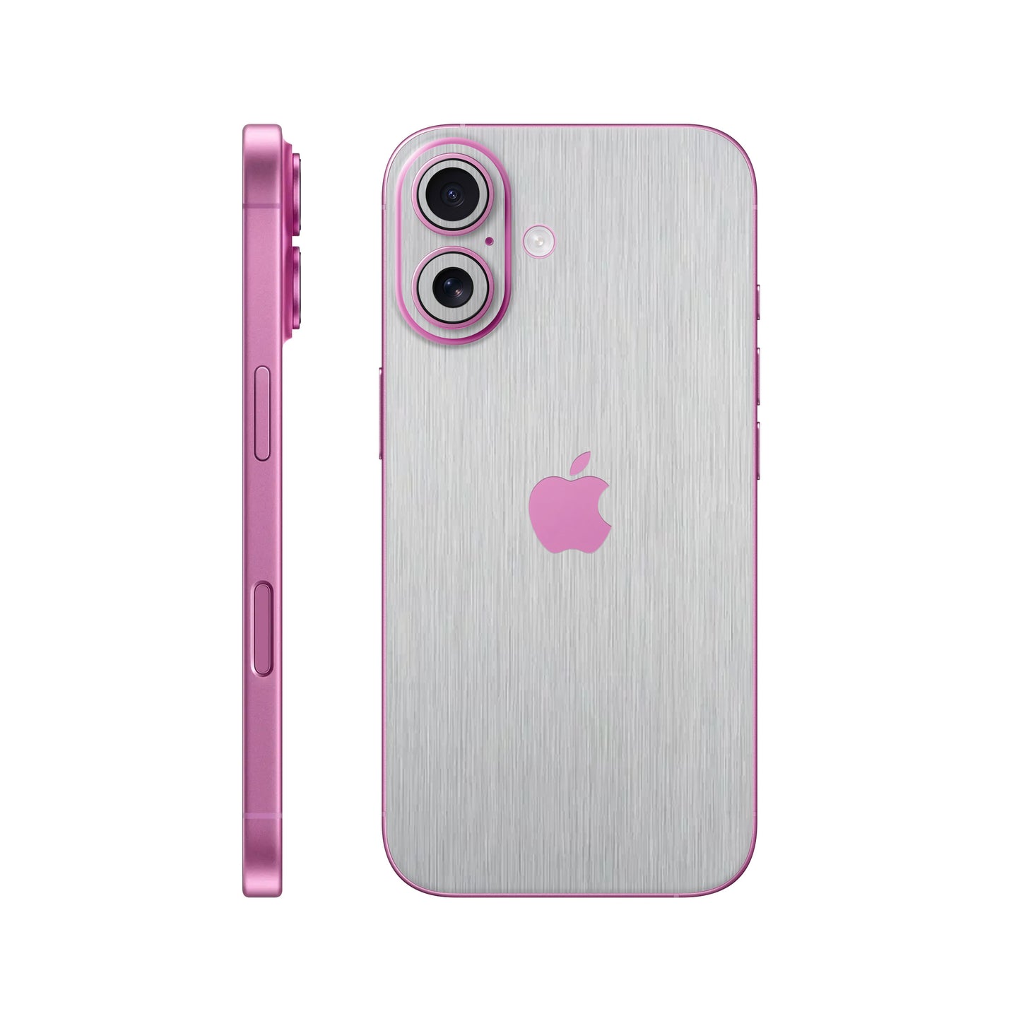 Folie de protectie iPhone 16, eSkins Elegans, Skin Metalic Gri
