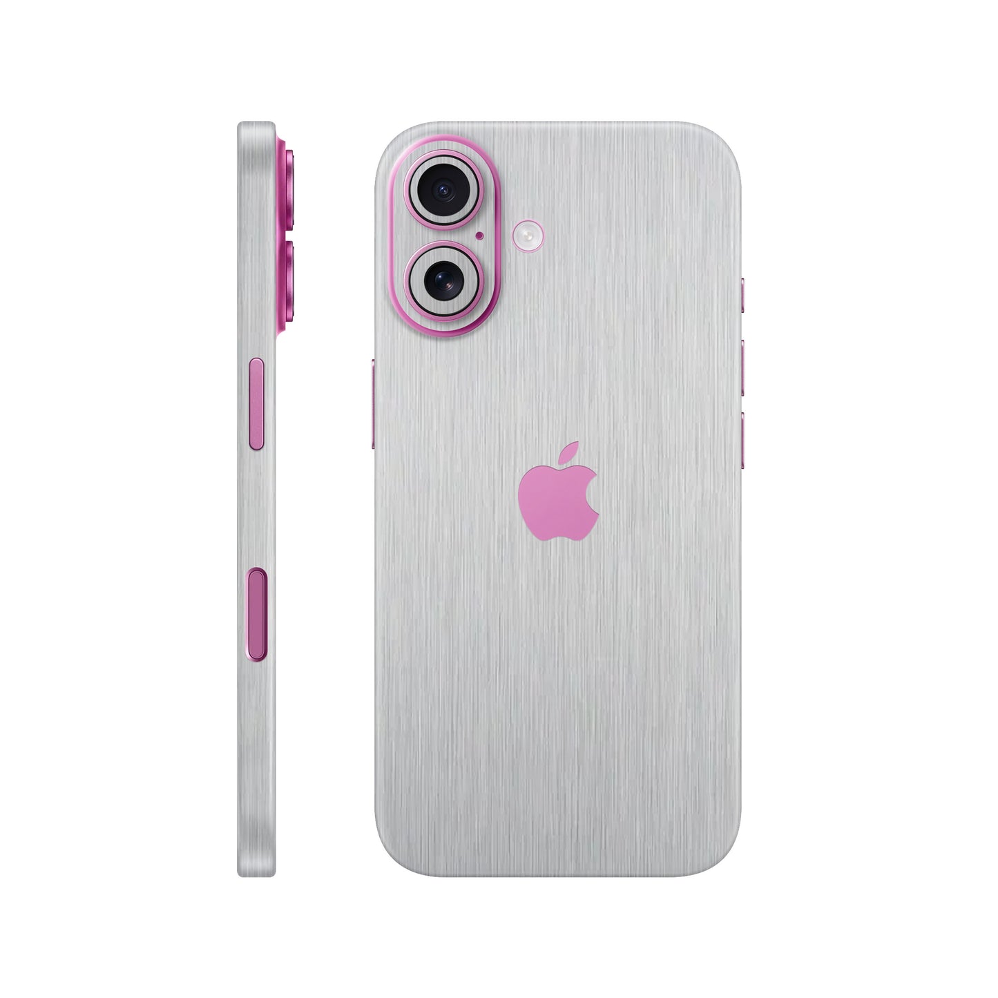 Folie de protectie iPhone 16, eSkins Elegans, Skin Metalic Gri