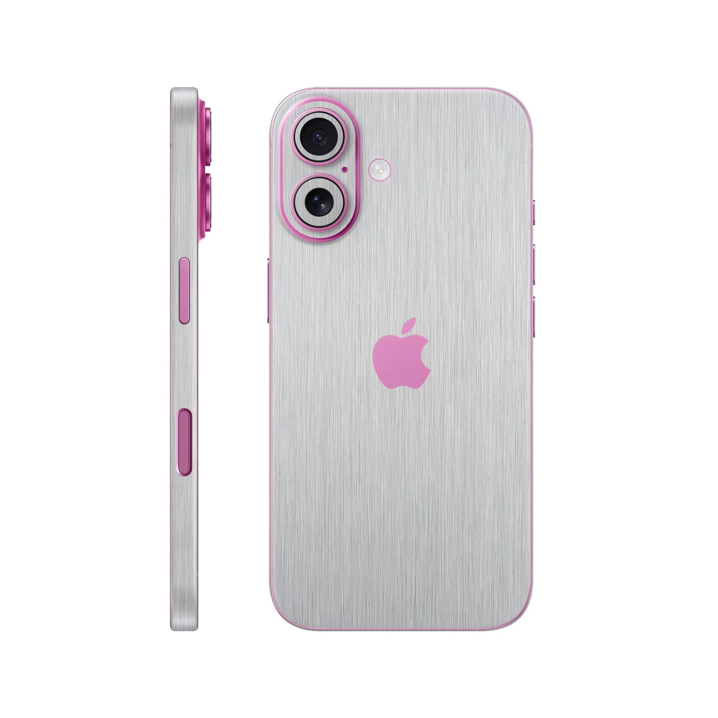 Folie de protectie iPhone 16, eSkins Elegans, Skin Metalic Gri