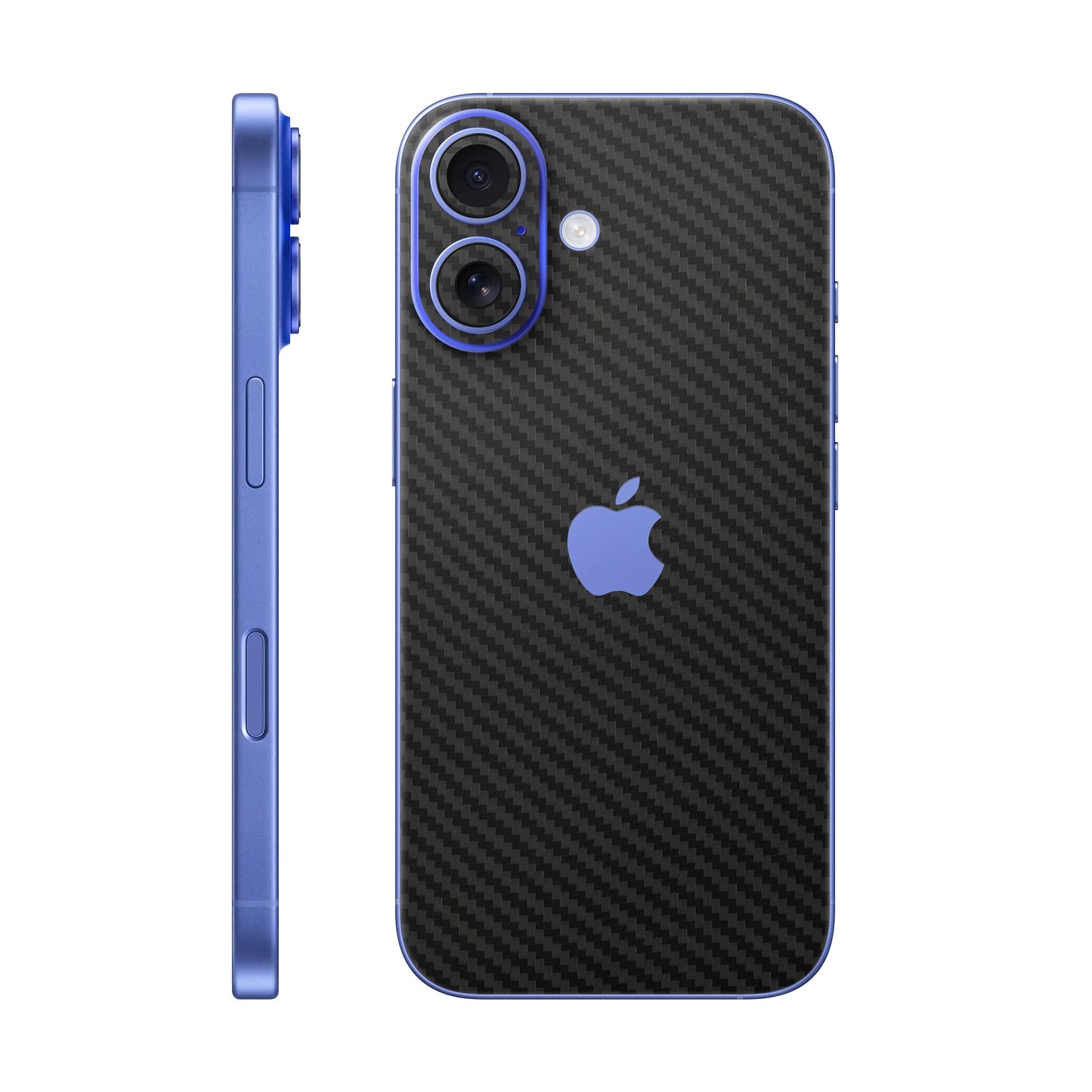 Folie de protectie iPhone 16 Plus, eSkins Elegans, Skin Carbon Negru