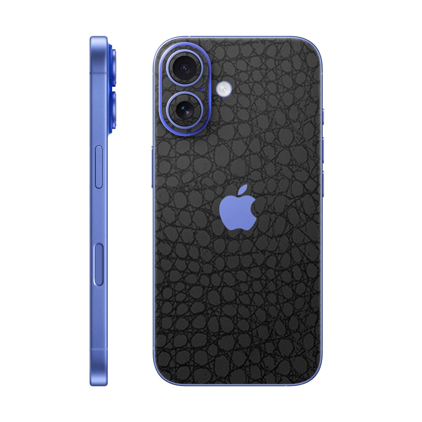 Folie de protectie iPhone 16 Plus, eSkins Elegans, Skin Croco Negru