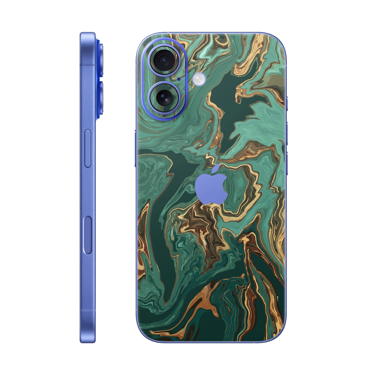 Folie de protectie iPhone 16 Plus, eSkins Signature, Skin Emerald Flow