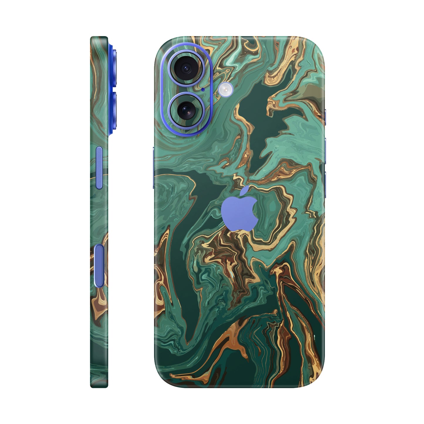 Folie de protectie iPhone 16 Plus, eSkins Signature, Skin Emerald Flow