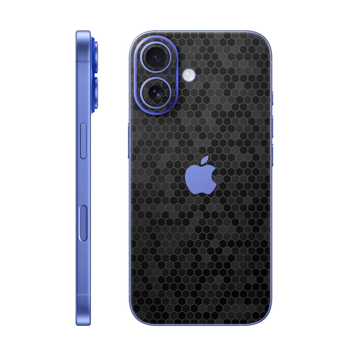 Folie de protectie iPhone 16 Plus, eSkins Elegans, Skin Honeycomb Negru