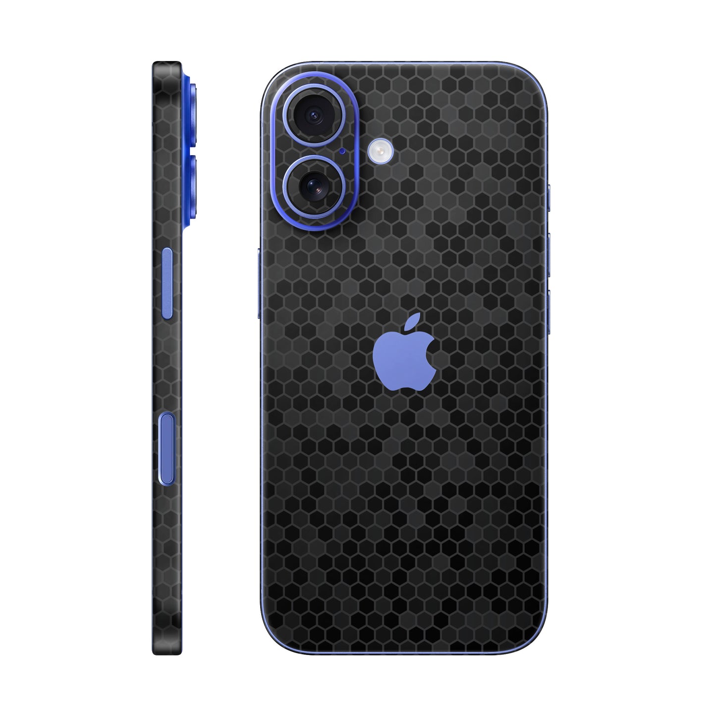 Folie de protectie iPhone 16 Plus, eSkins Elegans, Skin Honeycomb Negru