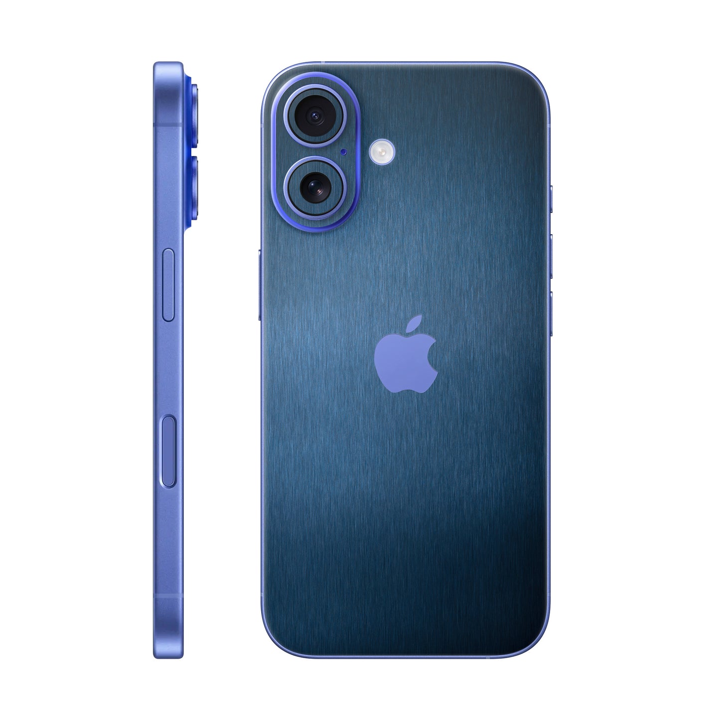 Folie de protectie iPhone 16 Plus, eSkins Elegans, Skin Metalic Albastru