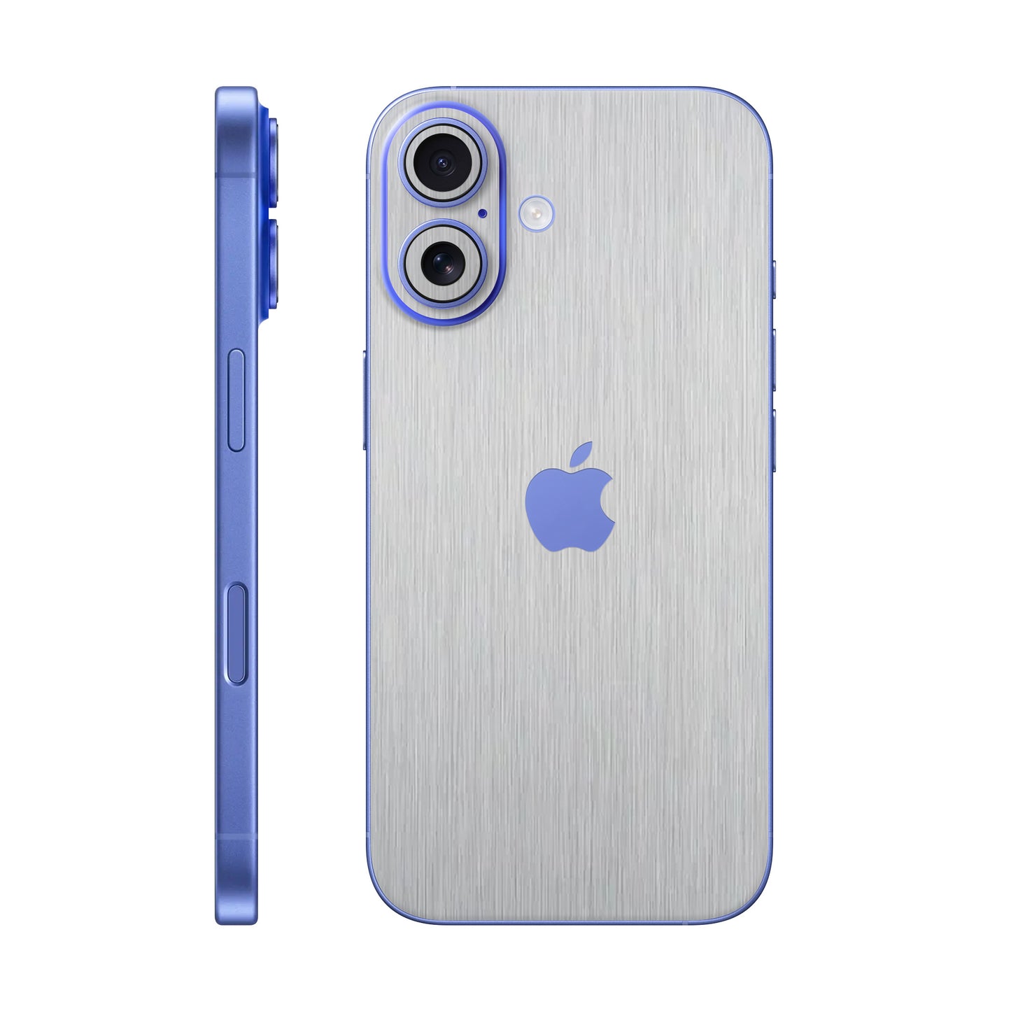 Folie de protectie iPhone 16 Plus, eSkins Elegans, Skin Metalic Gri