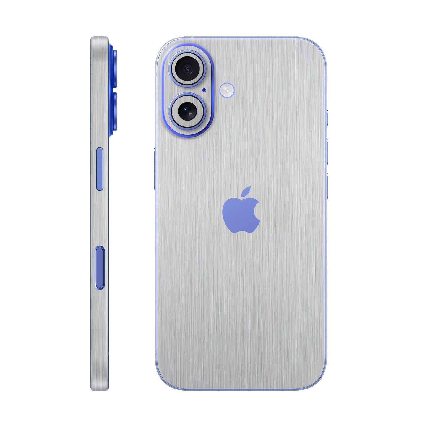 Folie de protectie iPhone 16 Plus, eSkins Elegans, Skin Metalic Gri