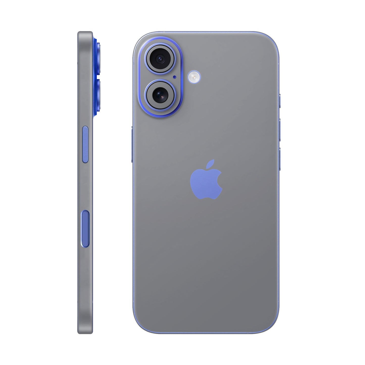 Folie de protectie iPhone 16 Plus, eSkins Unique, Skin Mat Gri