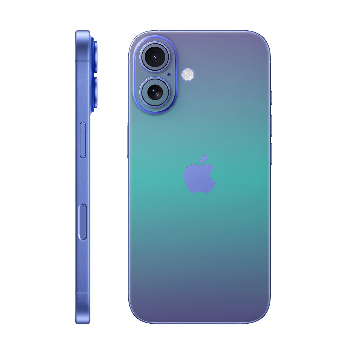 Folie de protectie iPhone 16 Plus, eSkins Unique, Skin Cameleon Turcoaz-Lavanda
