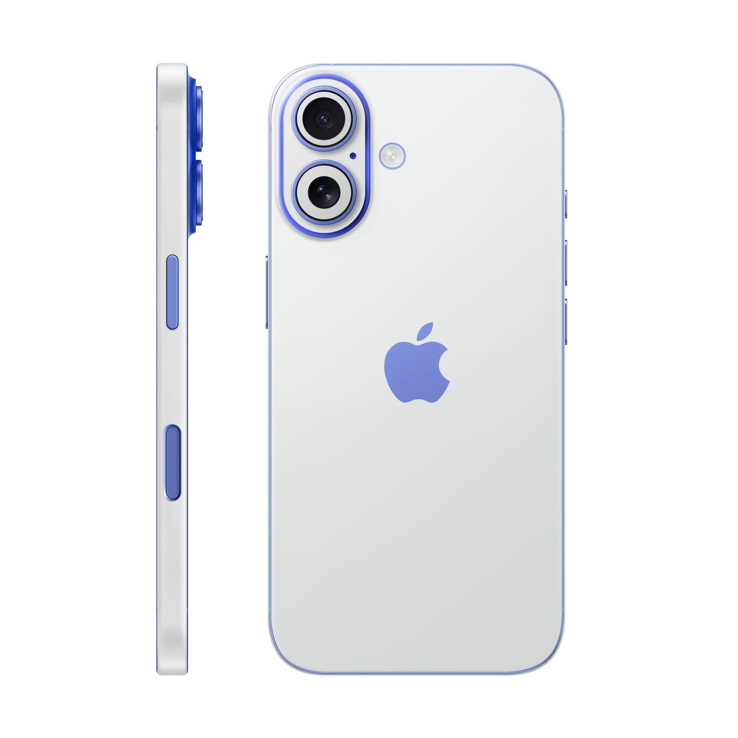 Folie de protectie iPhone 16 Plus, eSkins Unique, Skin Mat Alb