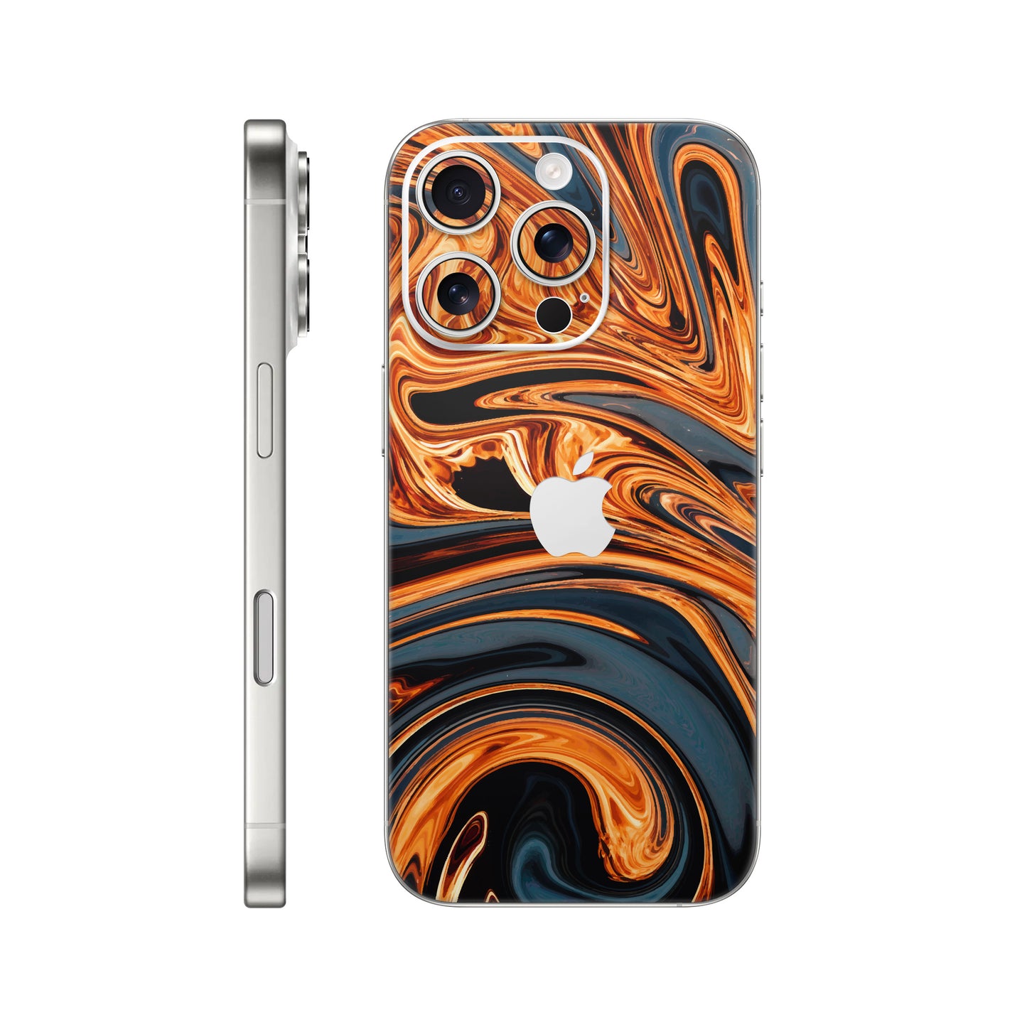 Folie de protectie iPhone 16 Pro, eSkins Signature, Skin Amber Blaze