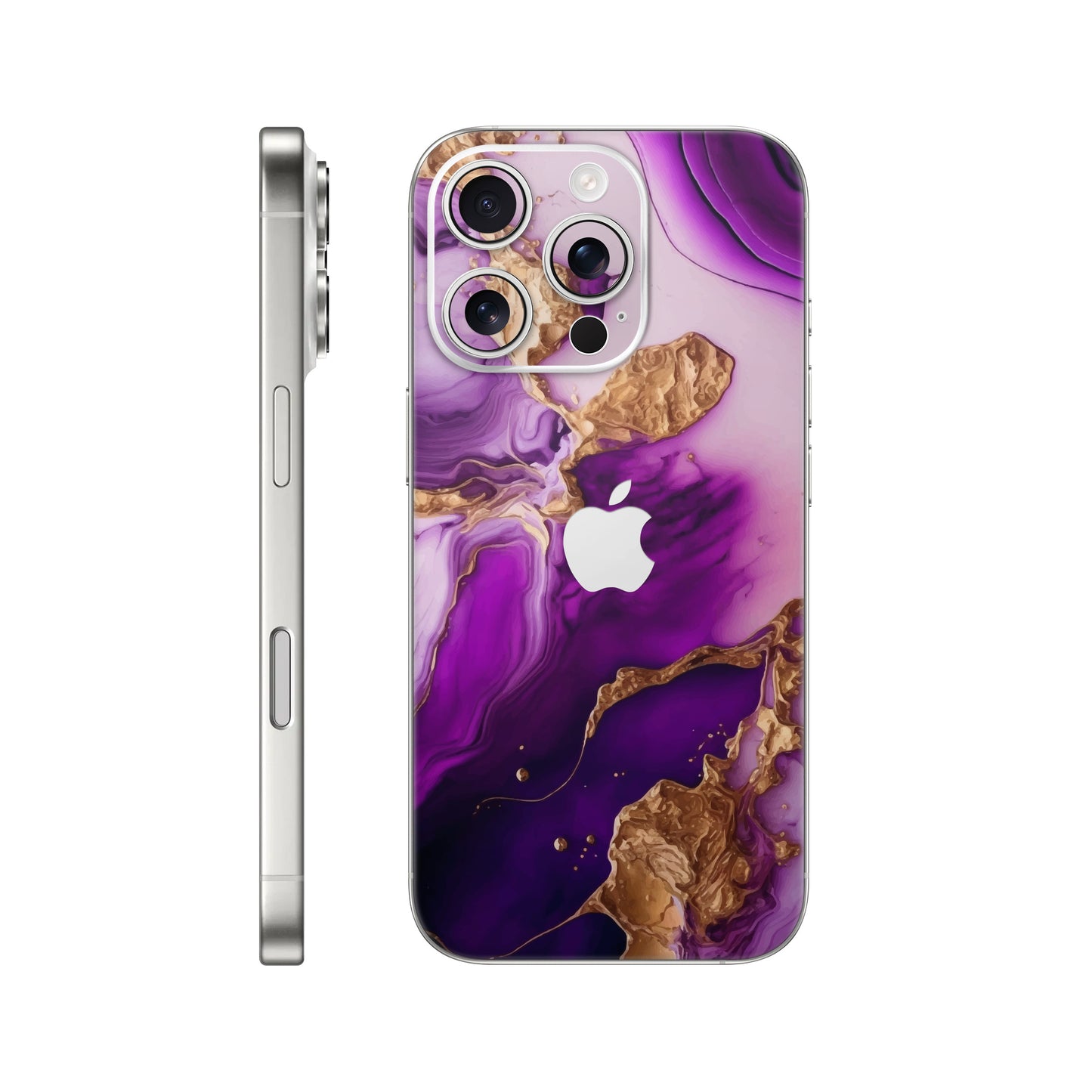 Folie de protectie iPhone 16 Pro, eSkins Signature, Skin Amethyst Dream