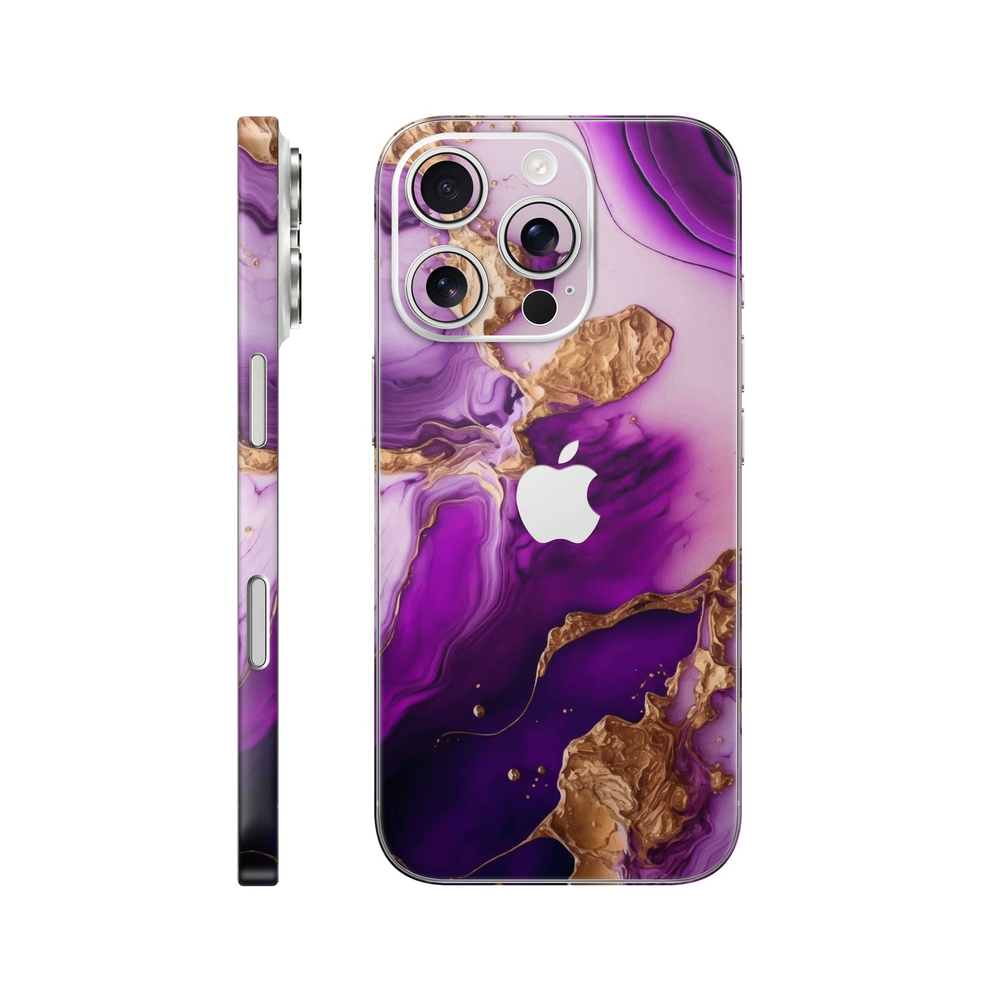 Folie de protectie iPhone 16 Pro, eSkins Signature, Skin Amethyst Dream