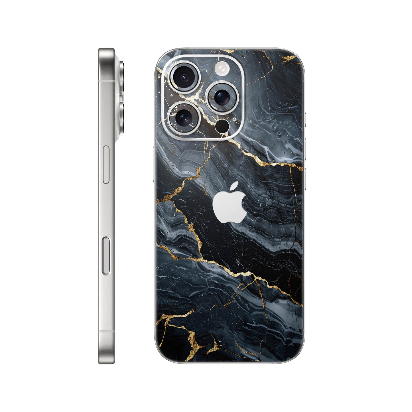 Folie de protectie iPhone 16 Pro, eSkins Signature, Skin Gilded Abyss