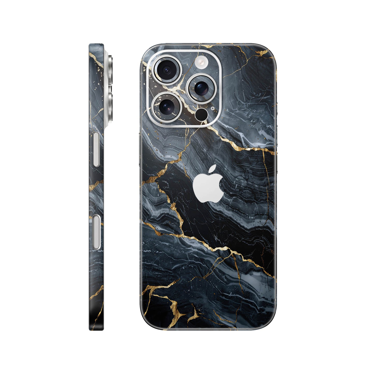Folie de protectie iPhone 16 Pro, eSkins Signature, Skin Gilded Abyss